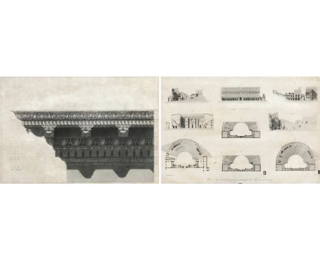 Debuignes after Demontblanc, 'Plans, Coupes et Elevations géométrales du Théâtre d'Orange', 34x50cm; together with a further 