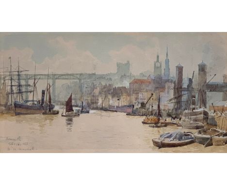 Herbert Menzies Marshall (1841-1913), 'Newcastle', pencil and watercolour, signed, titled and dated 'Sep. 16 1881' and inscri