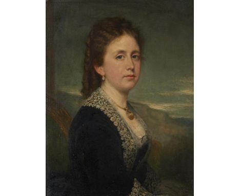 GEORGE PETER ALEXANDER HEALY (1813-1894) PORTRAIT OF HELEN, MRS WILLIAM STANLEY HASELTINE, NEE MARSHALL (1836-1926)  seated h