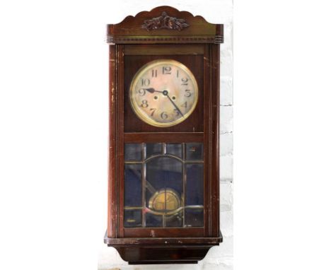 A MAHOGANY WALL CLOCK, CIRCA 1930