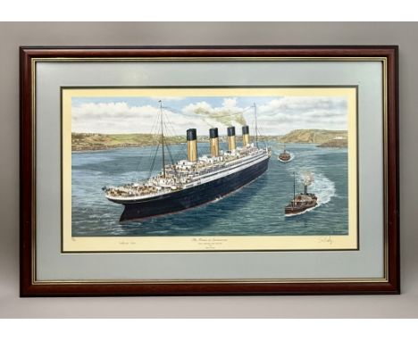 after Simon Fisher (British, contemporary)
'The Titanic at Queenstown, Noon, Thursday April 11th 1912'
limited edition colour