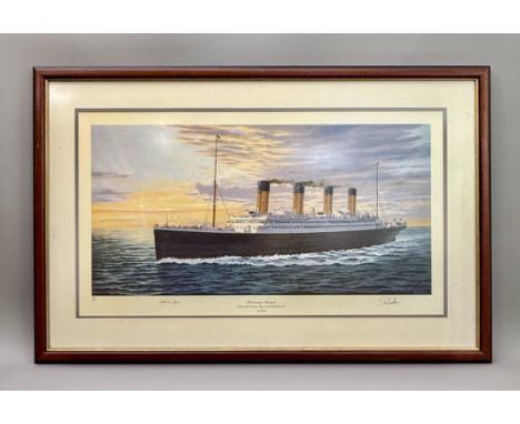 after Simon Fisher (British, contemporary)
'Cherbourg Bound, Titanic, Mid Channel, Afternoon of April 10th 1912'
limited edit
