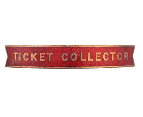 BR(M) gilt fishtail Cap Badge TICKET COLLECTOR. No clip, extremely good condition.