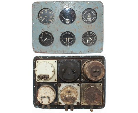 Class 40 Diesel Instrument Panel showing 6 instruments including BR Speedometer set to 90 mph. Ex 40 06 0 which was a dual br