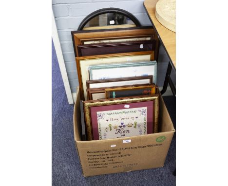 QUANTITY OF COLOUR PRINTS, various scenes, foreign travel, nature etc, all framed and glazed, (22) AND A WALL MIRROR 