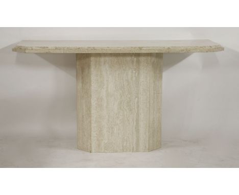 An Art Deco style marble console table, 140cm wide