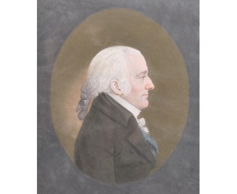 James Sharples (1751-1811) British. Portrait of a Man, a Member of the Bradford Family, From Boston, America, Pastel, Inscrib