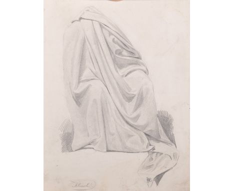 Eugen Klimsch (20th Century) German. Study of a Cloak, Pencil, Signed, Unframed, 9.75" x 7.75", together with twelve drawing,