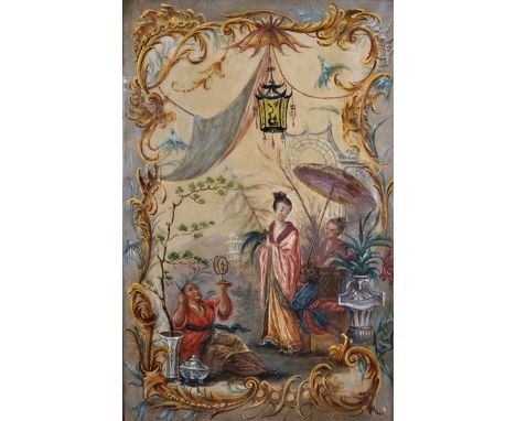 19th Century French School. Study for the Aubusson Tapestry, Oil on Canvas, 34" x 21.5".