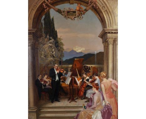 Frank Owen Salisbury (1874-1962) British. "The Concert Party", with Walter Wilson Cobbett playing Chausson concerto for violi