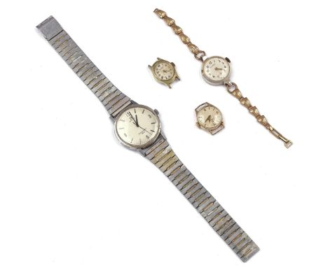 TWO OMEGA WRISTWATCHES AND TWO FURTHER WRISTWATCHES (4)Comprising; an Omega Seamaster 600 steel cased gentleman's wristwatch,