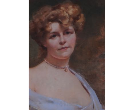 LEON SPRINCK (RUSSIAN, 1862-1948)Portrait of a lady wearing pearlssigned 'L Sprinck.' (lower right)pastel69 x 58cm