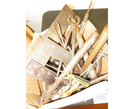 Collection of tools &amp; hardware items 
