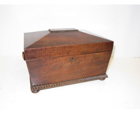 Early 19th century Sarcophagus mahogany caddy (Vacant)