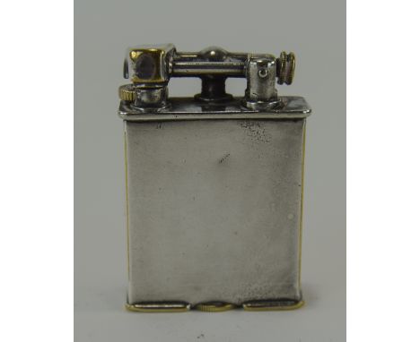 Parker Beacon White Metal Lighter Numbered 143752 Made In Switzerland