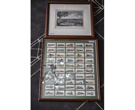 Framed Railway Locomotives Cigarette Cards By W.D Wills. A Series of 50. Crack in Frame Glass. Together with a Framed Black a