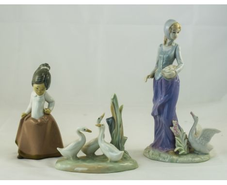 Nao by Lladro Figures, Various Sizes and Subjects. Tallest Figure 9 Inches High. All Figures are In Good Condition. 