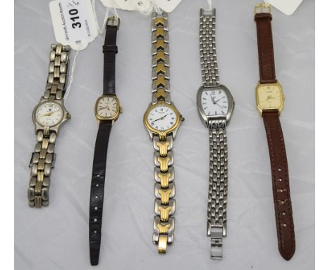 A Collection of Assorted Ladies Wrist Watches, Comprises 1/ Pulstar, 2/ Vialli. 3/ L.P. 4/ Accurist. 5/ Rotary. All Watches I