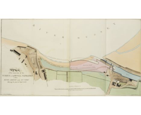 House of Commons. Proceedings...on the Liverpool and Manchester Railroad Bill. Sessions 1825, 12 hand-coloured lithographed p