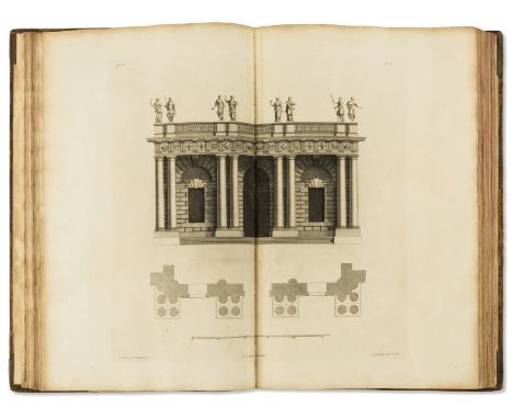 Jones (Inigo) The Designs...consisting of Plans and Elevations for Publick and Private Buildings. Published by William Kent, 