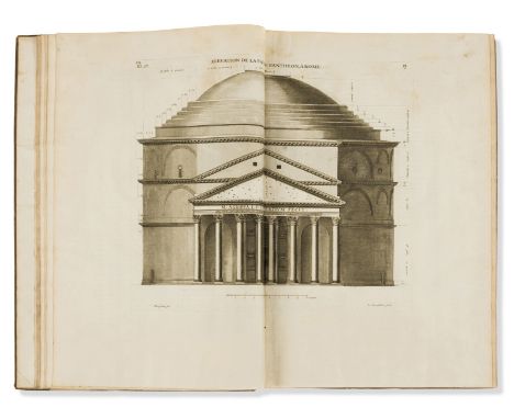 Desgodetz (Antoine) Les Edifices de Rome..., first edition, engraved title within elaborate foliate frame, head-pieces, initi