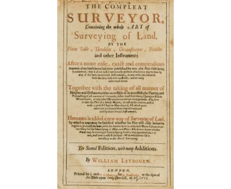 Leybourn (William) The Compleat Surveyor, Containing the whole Art of Surveying the Land, second edition, lacking engraved po