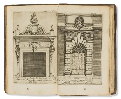 Vignola (Giacomo Barozzi da) Regola deli Cinque Ordini d'Architettura, engraved throughout with architectural title, 2 leaves