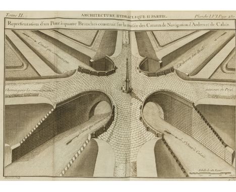 Belidor (Bernard Forest de) Architecture Hydraulique, ou l'Art de Conduire, d'Elever, et de Menager les Eaux pour les Differe