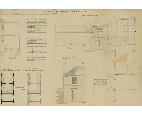 Wilme (Benjamin P.) A Hand-Book for Mapping, Engineering and Architectural Drawing..., first edition, folding frontispiece, a