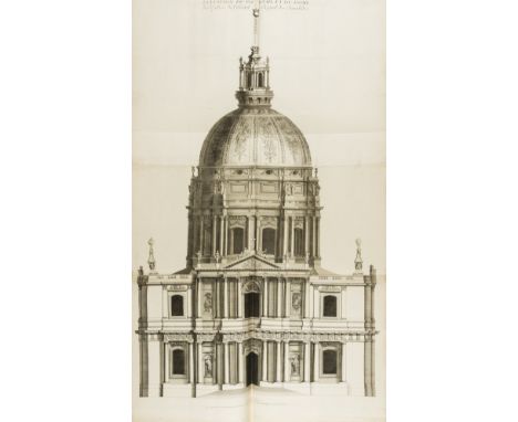 [Hardouin-Mansart (Jules)] [L'Eglise des Invalides], only edition, 14 fine etched and engraved plates &amp; plans, 4 double-p