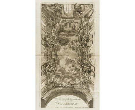 Pozzo (Andrea) Perspectiva pictorum et architectorum, 2 vol., vol.1 second edition, vol.2 first edition, both with titles and