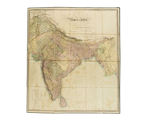 India.- Allen &amp; Co. (William H.) An Improved Map of India Compiled from the latest documents, large format map of India, 
