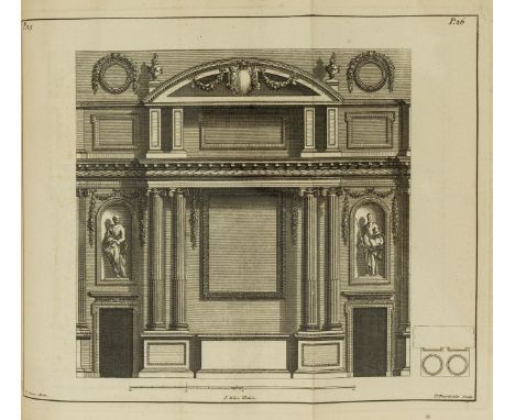 Ware (Isaac) Designs of Inigo Jones and others, engraved throughout with pictorial title, list of plates and 53 plates on 48 