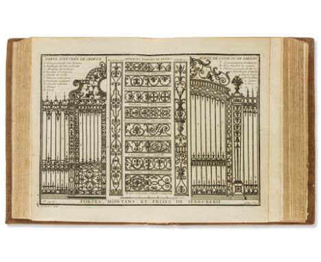 Aviler (Augustin Charles d') Cours d'Architecture qui comprend les Ordres de Vignole..., 2 vol., mixed edition, vol.1 first e