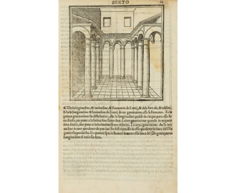 Vitruvius Pollio (Marcus) [Architettura], fragment only, lacking all before A4 (f.4) and all after M8 (f.96), with 11ff. of I