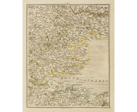 Cary (John) Cary's New Map of England and Wales with Part of Scotland, engraved title, hand-coloured general map and 79 sheet