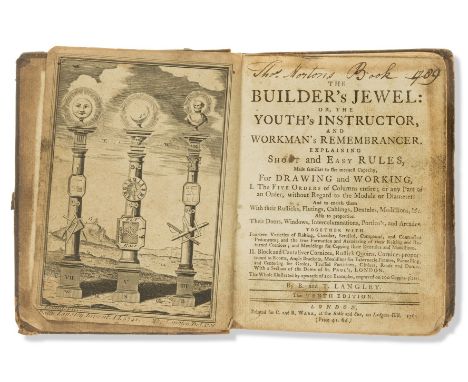 Langley (Batty) The Builder's Director, or Bench-Mate: being a Pocket-Treasury...of Architecture, 184 engraved plates on 92 s