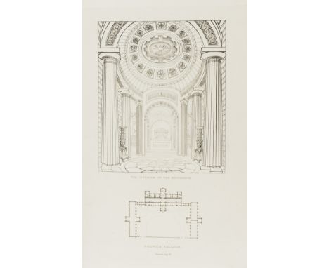 Soane (Sir John) Designs for Public and Private Buildings, first edition, half-title, engraved title with vignettes and 55 pl