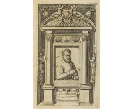 Vignola (Giacomo Barozzi da) Regola delli Cinque Ordini d'Architettura, early issue, engraved throughout with architectural t