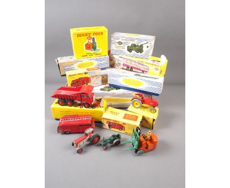 A Dinky Supertoys die-cast model "Missile Erector vehicle with corporal missile and launching platform" N' 666, a similar Tan