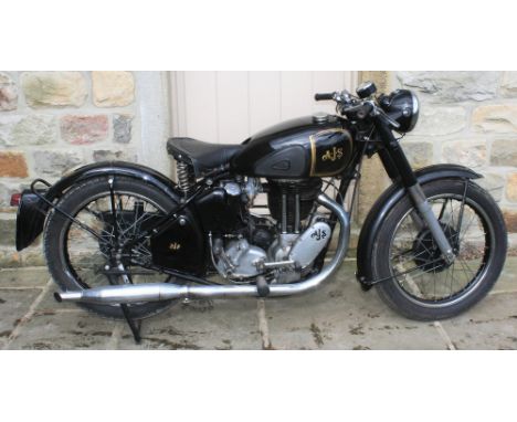 1946 AJS Model 18, 497 cc. Registration number HVS 319 (non transferrable). Frame number 33539. Engine number 48/18-8548B. As