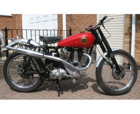 circa 1949 BSA B31 in trials trim, 348 cc. Not registered. Frame number, not found. Engine number ZB31.The B31 was introduced