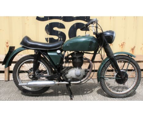 circa 1967/8 BSA B40, 350 cc. Registration number not registered. Frame number B40GD. 340. Engine number, none.  BSA had a lo
