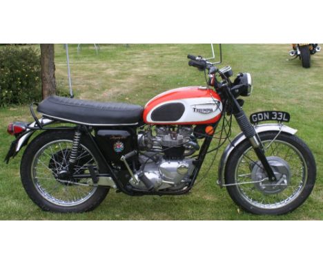 1969 Triumph TR6C trophy, 650 cc. Registration number GDN 33L. Frame number TR6CXC05697. Engine number TR6CXC05697. Internati