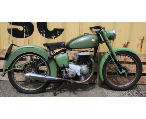 circa 1955 BSA C10, 250 cc. Registration number not registered. Frame number BC10LS.6282. Engine number BC10L.5889. BSA's 'C'