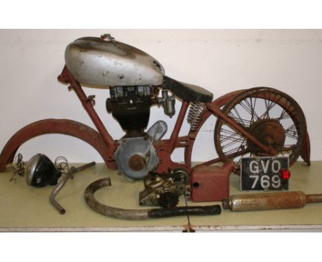 1946 Norton Project, 500 cc. Registration number GVO 769 (see text). Frame number 10299 N4. Engine number A3 1725. Like the m