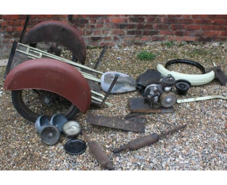 1947 DOT motor cycle truck project, 125 cc. Registration number FP 4526 (not registered, see text). Frame number (no cycle fr