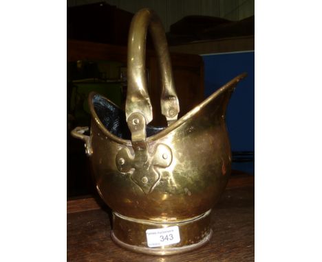 Miniature copper helmet coal scuttle