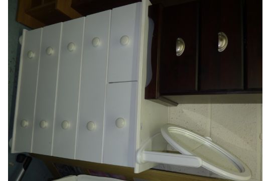 White Laminate Chest Of Two Short Above Four Long Drawers With Free Auction Date