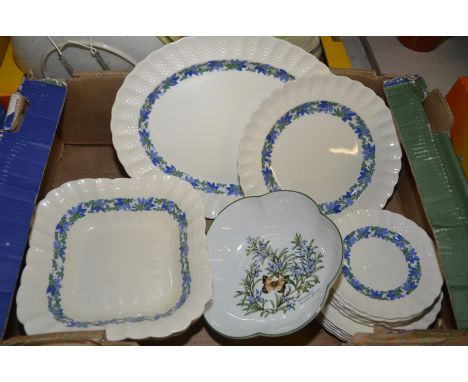 Copleand Spode 'Valencia' plates, tea plates, meat pleates etc. & Royal Worcester vegetable dish